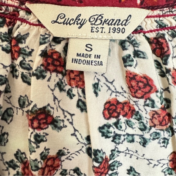 Lucky Brand Women's Boho Mix Floral Top Size S - Picture 7 of 8